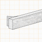 Preview: I-Profil 9 mm breit, für 1-3 mm Spalt (3 x 9 mm), 64184, R022/3