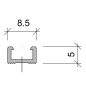 Preview: Anpressdichtung in alu-werkblank 45213