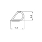 Preview: Tropfendichtung 9,5 mm breit, für 1-6 mm Spalt, 50262, R022/3