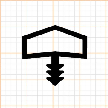 Preview: Holzzargendichtung für 12 mm Falzbreite in weiß, 27356, R012/2