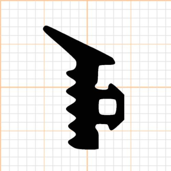 Preview: Verglasungsdichtung in schwarz, 28759, R023/2