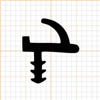 Preview: Holzzargendichtung für 12 mm Falzbreite in weiß, 31551, R012/1
