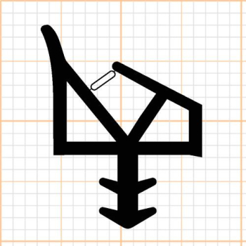 Preview: Holzzargendichtung für 12 mm Falzbreite in beige, R012/2