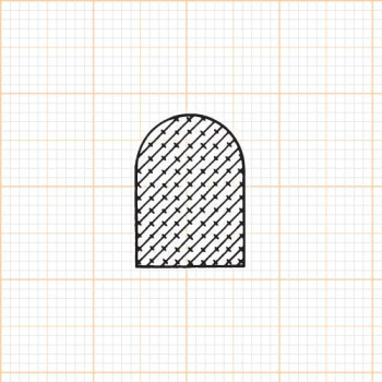 Preview: Stahlzargendichtung (59890) in grau, R 022/1