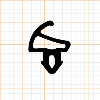 Preview: Lippendichtung in schwarz, 49433, R021/2