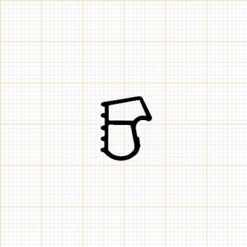 Preview: Stahlzargendichtung in braun, 55632