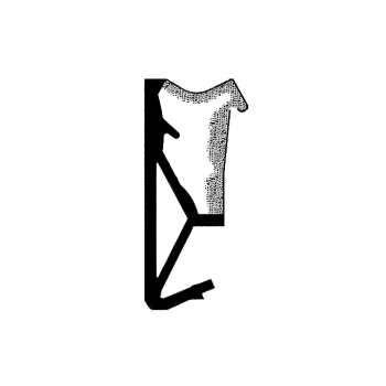 Flügelfalzdichtung für 12 mm Falzhöhe in rustikalbraun, 6498, R011/4