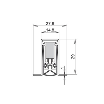 Preview: Absenkdichtung (alu-werkblank / 1208 mm), 49990