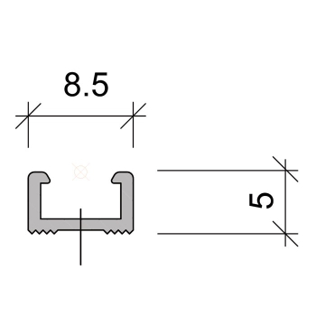 Preview: Anpressdichtung in alu-werkblank 45213