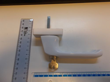 Fenstergriff London abschließbar in weiß 013S/U34, F9016 NAW 7 x 35 mm