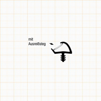 Preview: Holzzargendichtung für 12 mm Falzbreite, 31681 (47644), R 012/1