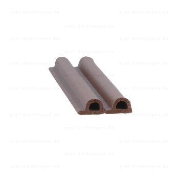 P-Profil 8 mm breit, für 3-5 mm Spalt in braun 36495, R022/3