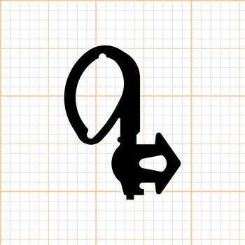 Preview: Schlauchdichtung in schwarz, 50132 (36846)