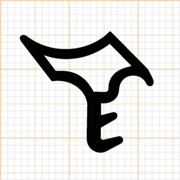 Stahlzargendichtung in grau, 55335, R 013/4