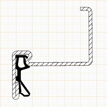 Preview: Stahlzargendichtung in schwarz