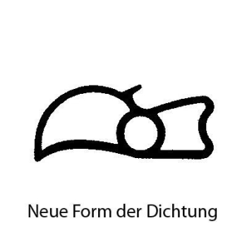 Preview: Stahlzargendichtung in weiß, 55908, R014/4