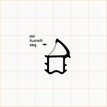 Preview: Stahlzargendichtung in weiß, 56561, R 014/4