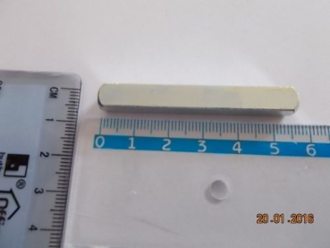 Preview: Vierkantstift Olivenstift 7 x 7 x 55 mm, verzinkt