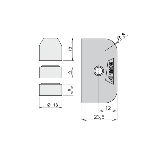Absenkdichtung Montageset in edelstahlfarben