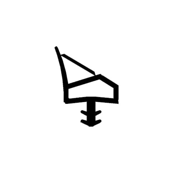 Holzzargendichtung für 12 mm Falzbreite in braun, 2759