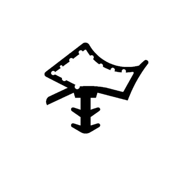 Holzzargendichtung für 12 mm Falzbreite in weiß, R 012/4