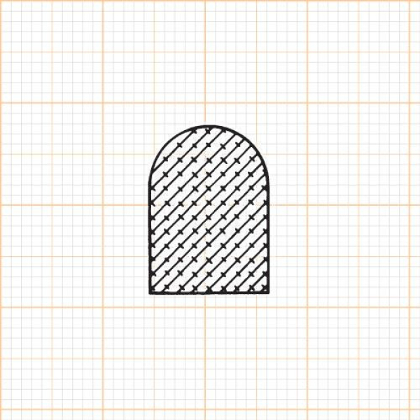 Stahlzargendichtung (59890) in grau, R 022/1