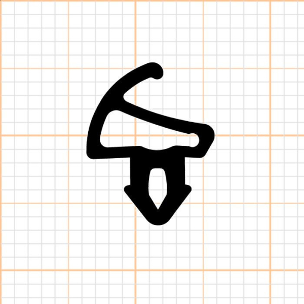 Lippendichtung in schwarz, 49433, R021/2