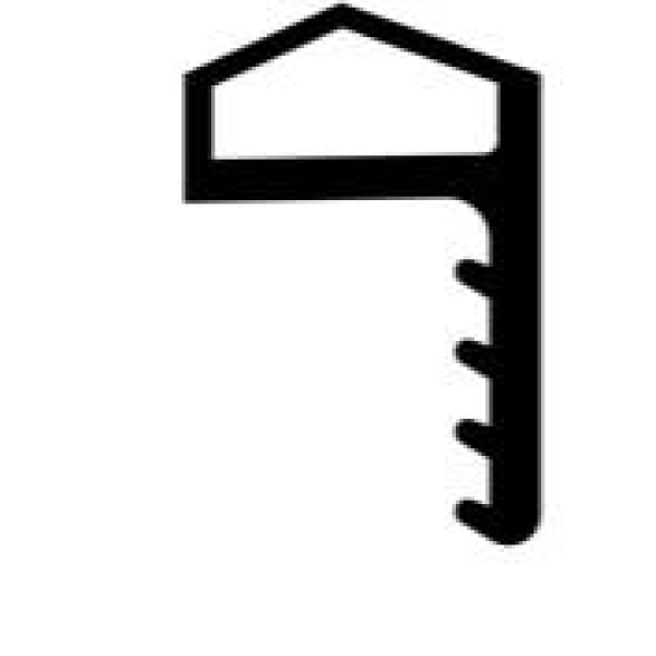 Holzzargendichtung für 12 mm Falzbreite in weiß, R 012/1