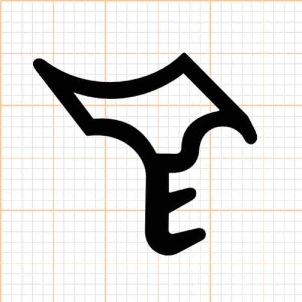 Stahlzargendichtung in schwarz, 55342 (47743)