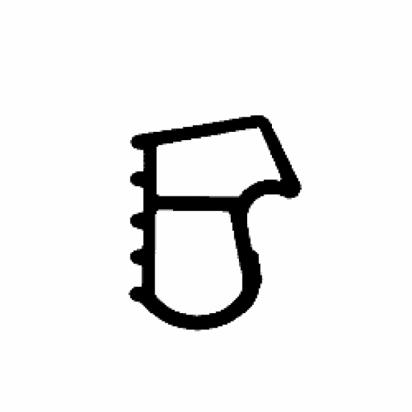 Stahlzargendichtung in grau, 55649, R 014/3