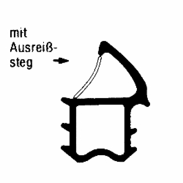 Stahlzargendichtung in grau, R 013/2