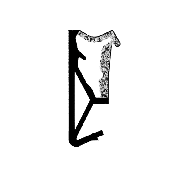 Fensterdichtung für 12 mm Falzhöhe in schwarz, 6450, R 011/3