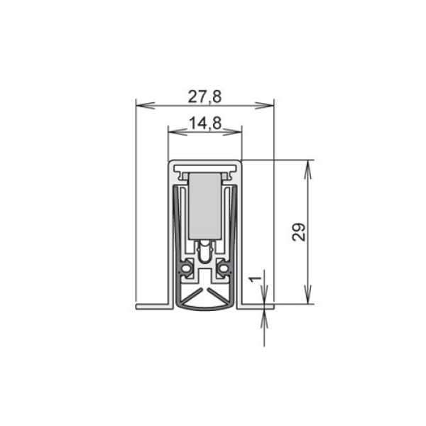 Absenkdichtung (alu-werkblank / 833 mm),50040