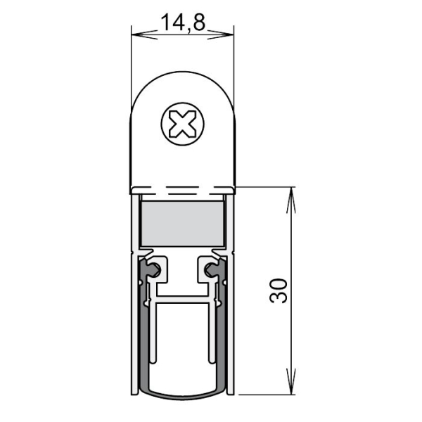 Absenkdichtung (alu-werkblank / 833 mm)