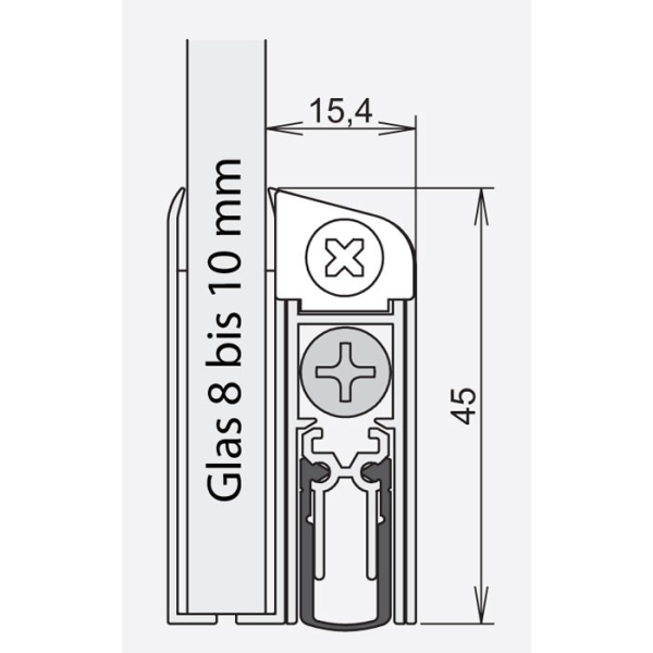 Absenkdichtung (alu-werkblank / 833 mm)