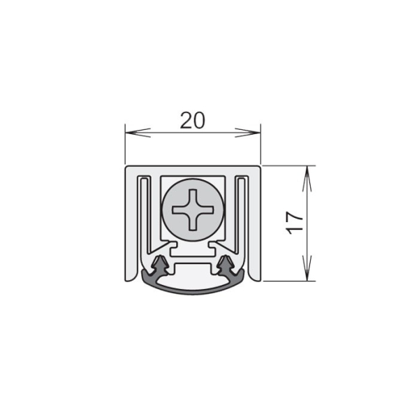Absenkdichtung in alu-werkblank (beidseitig verwendbar)