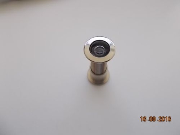 Bäcker Türspion 175 Grad, TS = 15-26 mm, 12 mm Bohrung verchromt