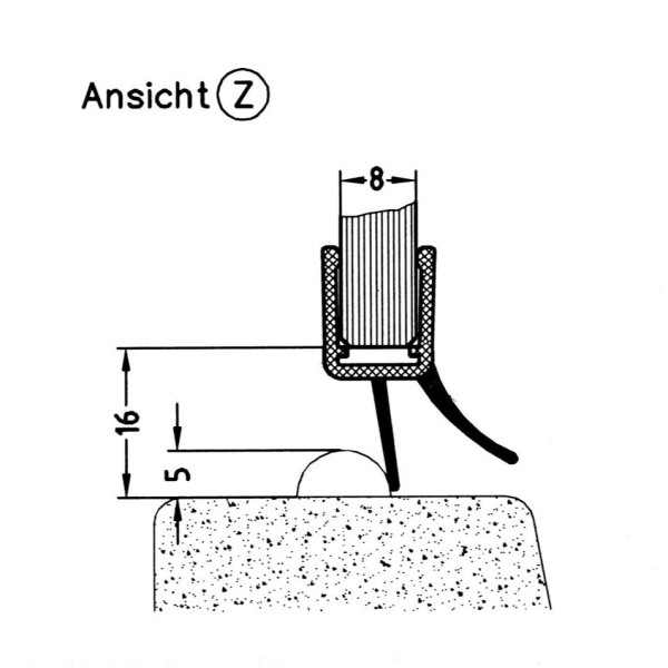 Duschdichtung (6-8 mm / 1150 mm), 46210