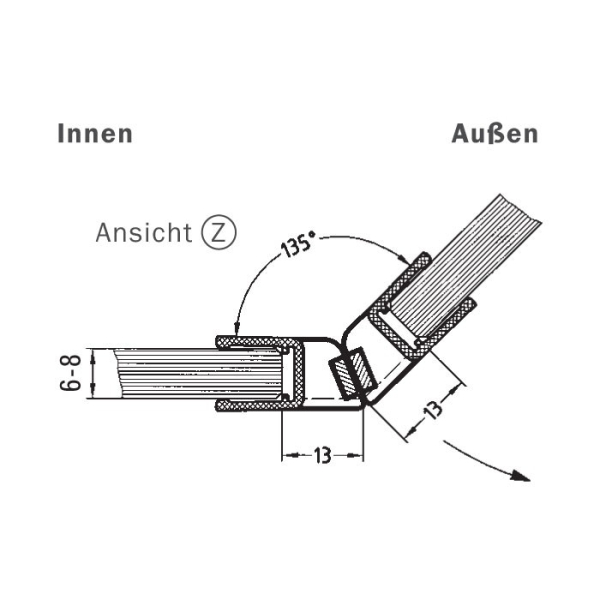 Duschdichtung (6-8 mm / 2010 mm), 43981