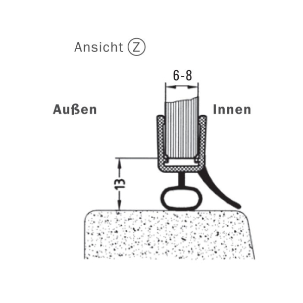 Duschdichtung in transparent, 44155