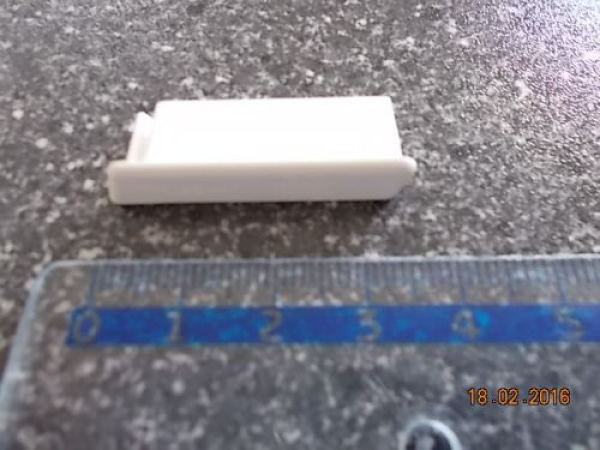 Endkappen für Flügelabdeckprofil links, weiss