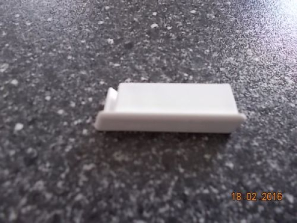 Endkappen für Flügelabdeckprofil links, weiss