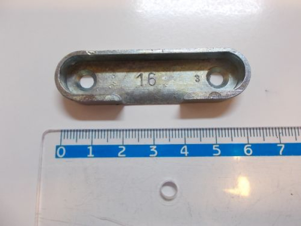 Schließblech rund für Kaba 16 mm breit, Zinkdruckguss