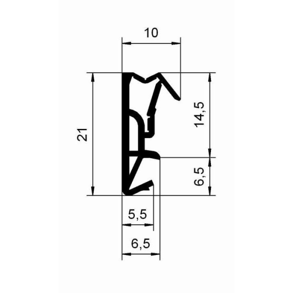 Fensterdichtung für 15 mm Falzhöhe in rustikalbraun, 2636, R011/3