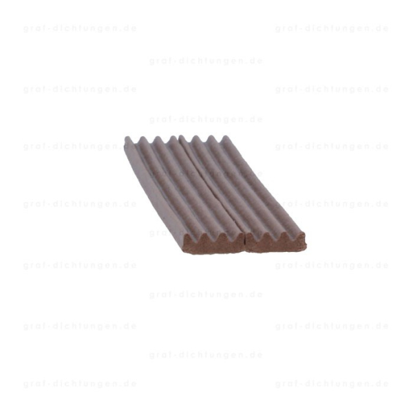 K-Profil 9 mm breit, für 2-3 mm Spalt in braun, 2056, R022/3