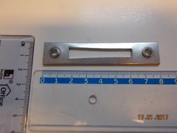 Schließblech 105/3 eckig 80 x 16 x 1,5 mm rechts/links verzinkt