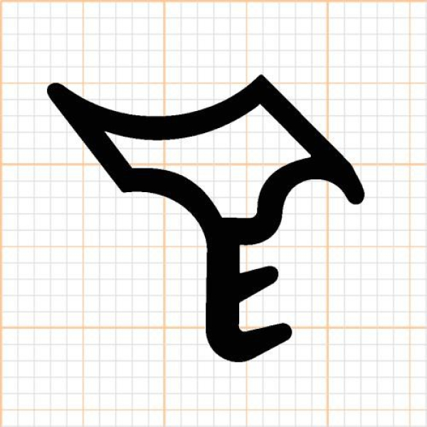 Stahlzargendichtung in grau, 55335, R 013/4