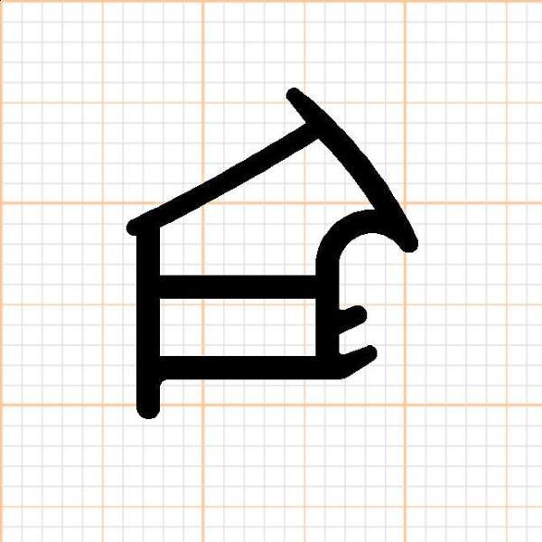 Stahlzargendichtung in weiß, 49914, R 014/4