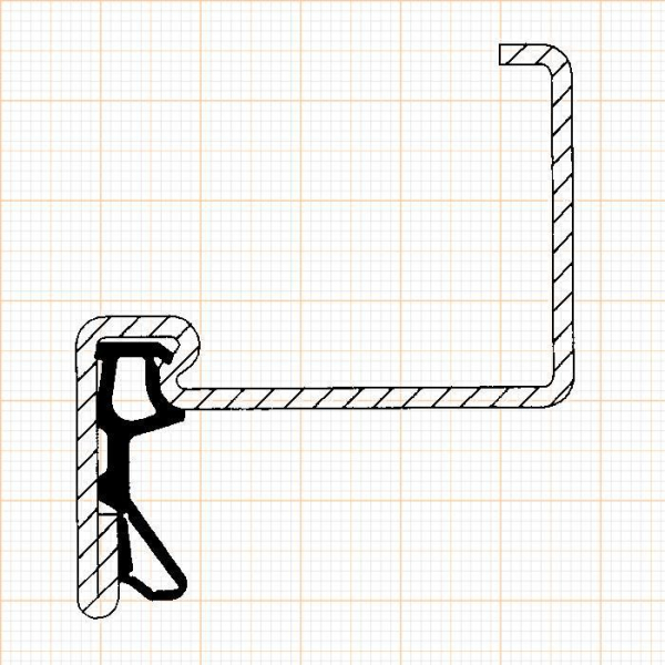 Stahlzargendichtung in schwarz