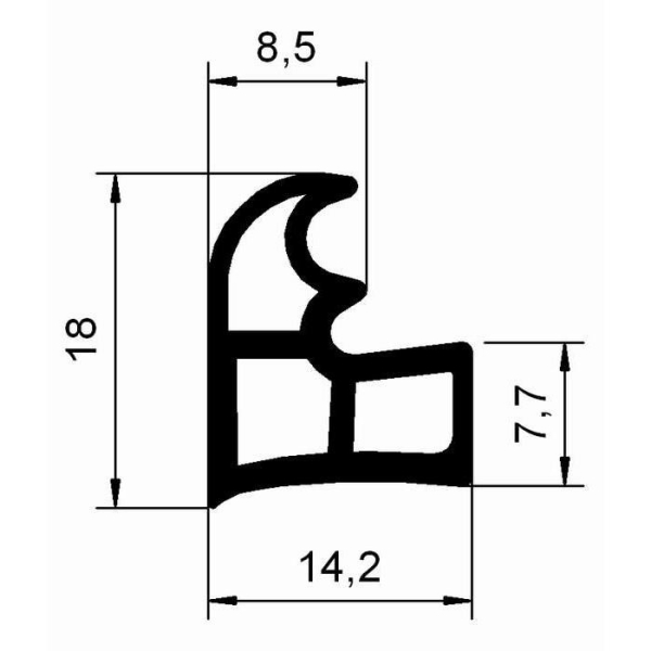 Stahlzargendichtung in weiß 8515